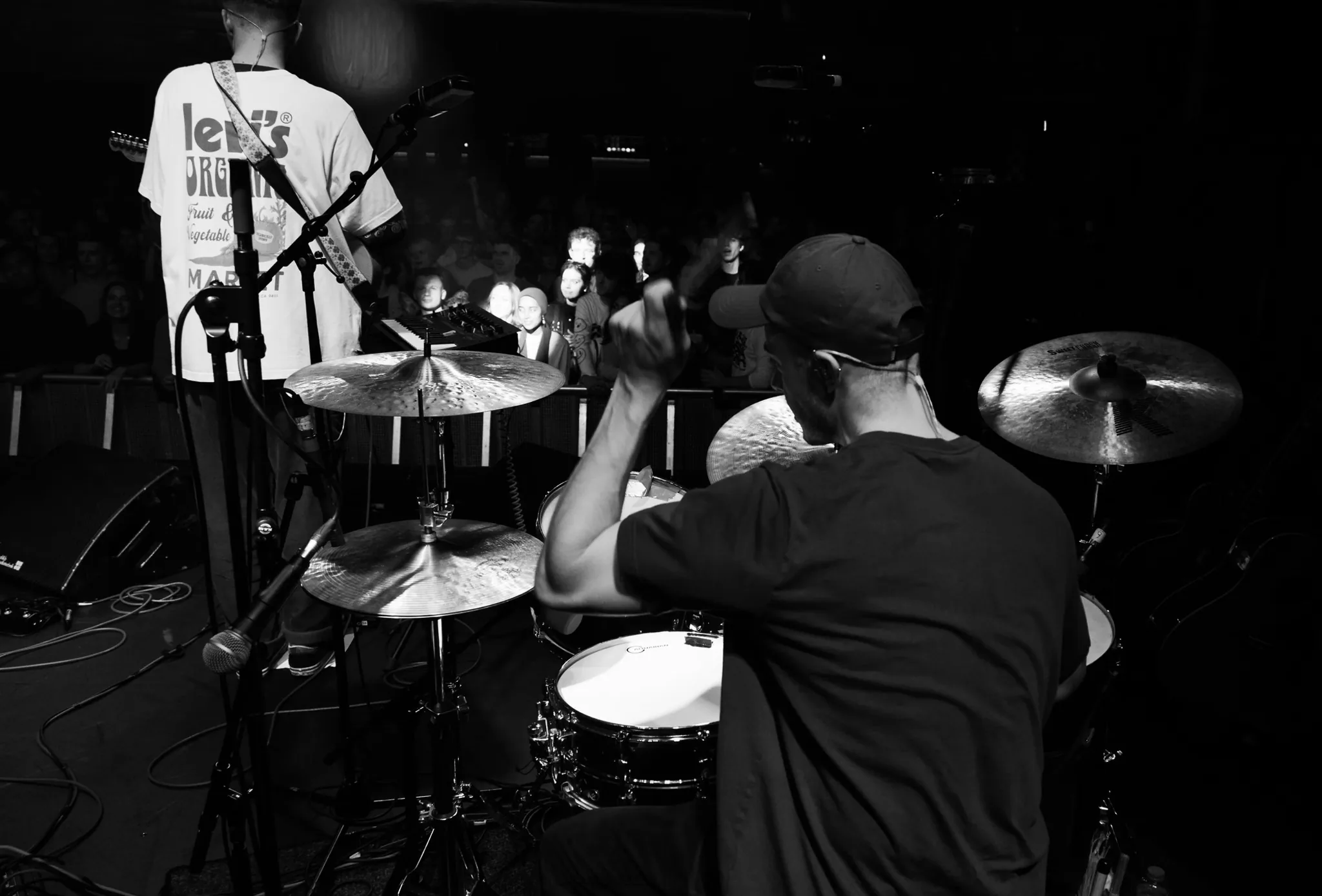 Matty Edward Williams playing drums live
