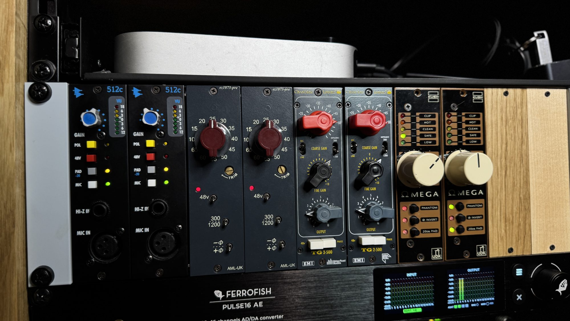 Studio preamp rack